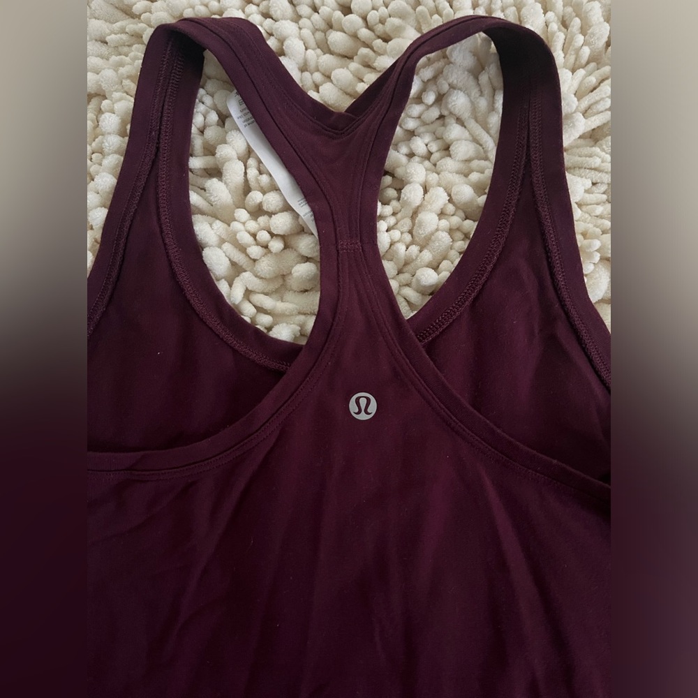 lululemon athletica Women's Racerback Muscle Tee in Deep Plum - Picture 3 of 3